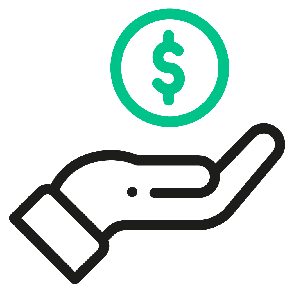 Icons_Cost of hire - Green-black