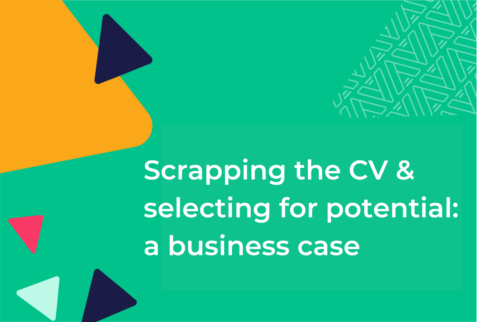 Scrapping the CV & selecting for potential: a business case
